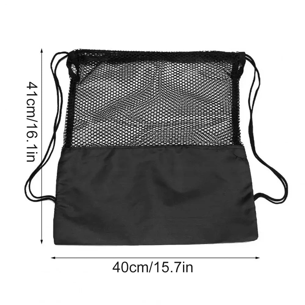 Single Ball Storage Bag with Drawstring Sling Backpack for Soccer, Basketball, Football, Volleyball, and Rugby